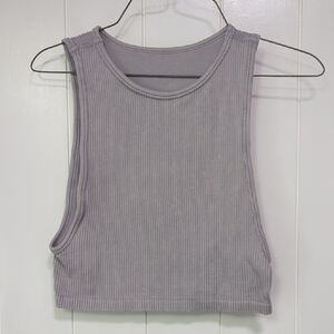 ❤️5/$25 Gray Ribbed Sleeveless Top